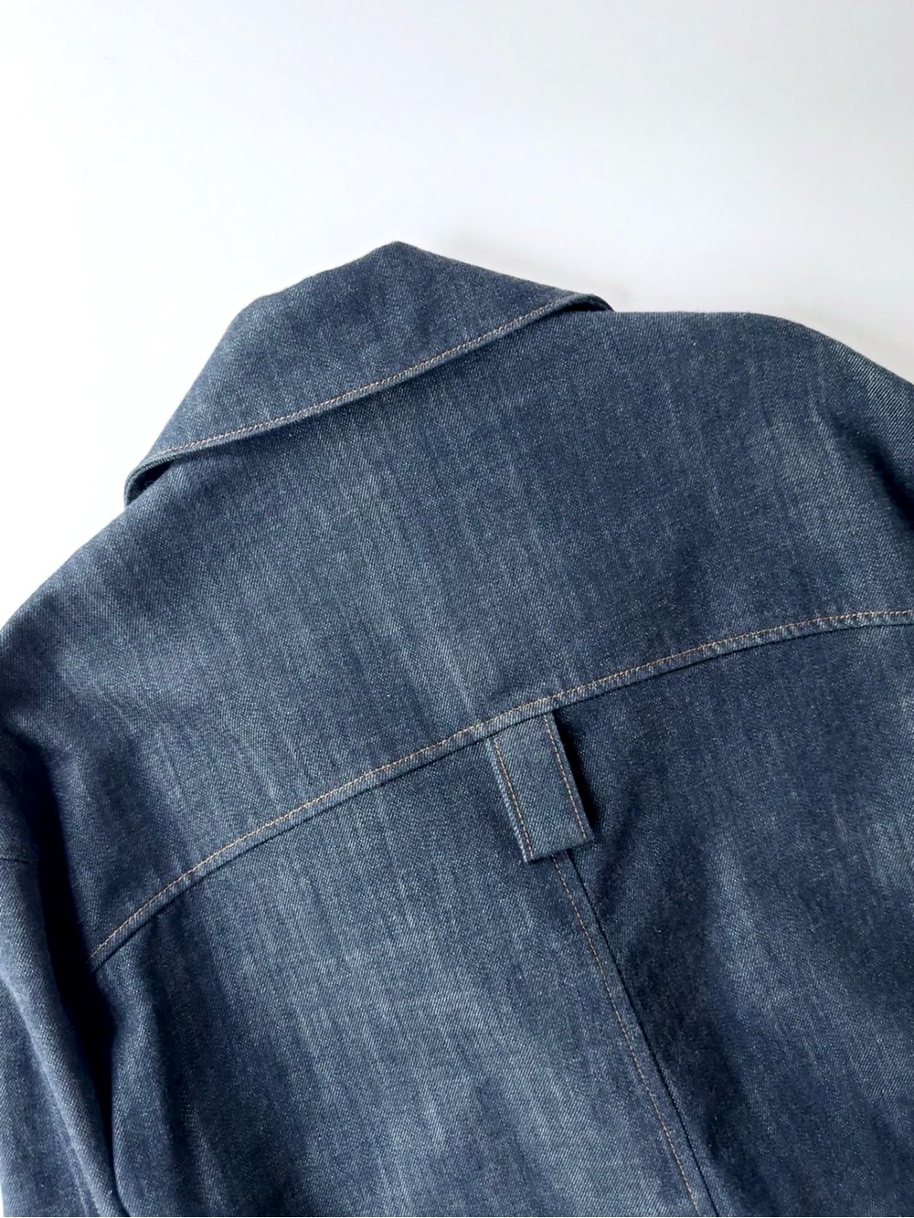 TIBI Raw Denim Oversized Moto Motorcycle Jean Jacket Size M - Picture 10 of 16